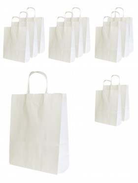 Solid Color Kraft Paper Gift Bags(12Pcs) 11"X8.7"X4.3"